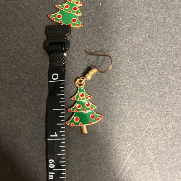 Christmas Tree Earrings - Picture 2 of 2
